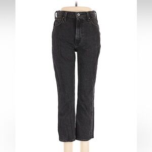 Abercrombie & Fitch Women's Black The Ankle Straight Leg Jeans